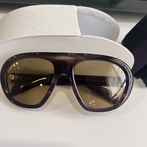 Prada Black and Gold Sunglasses